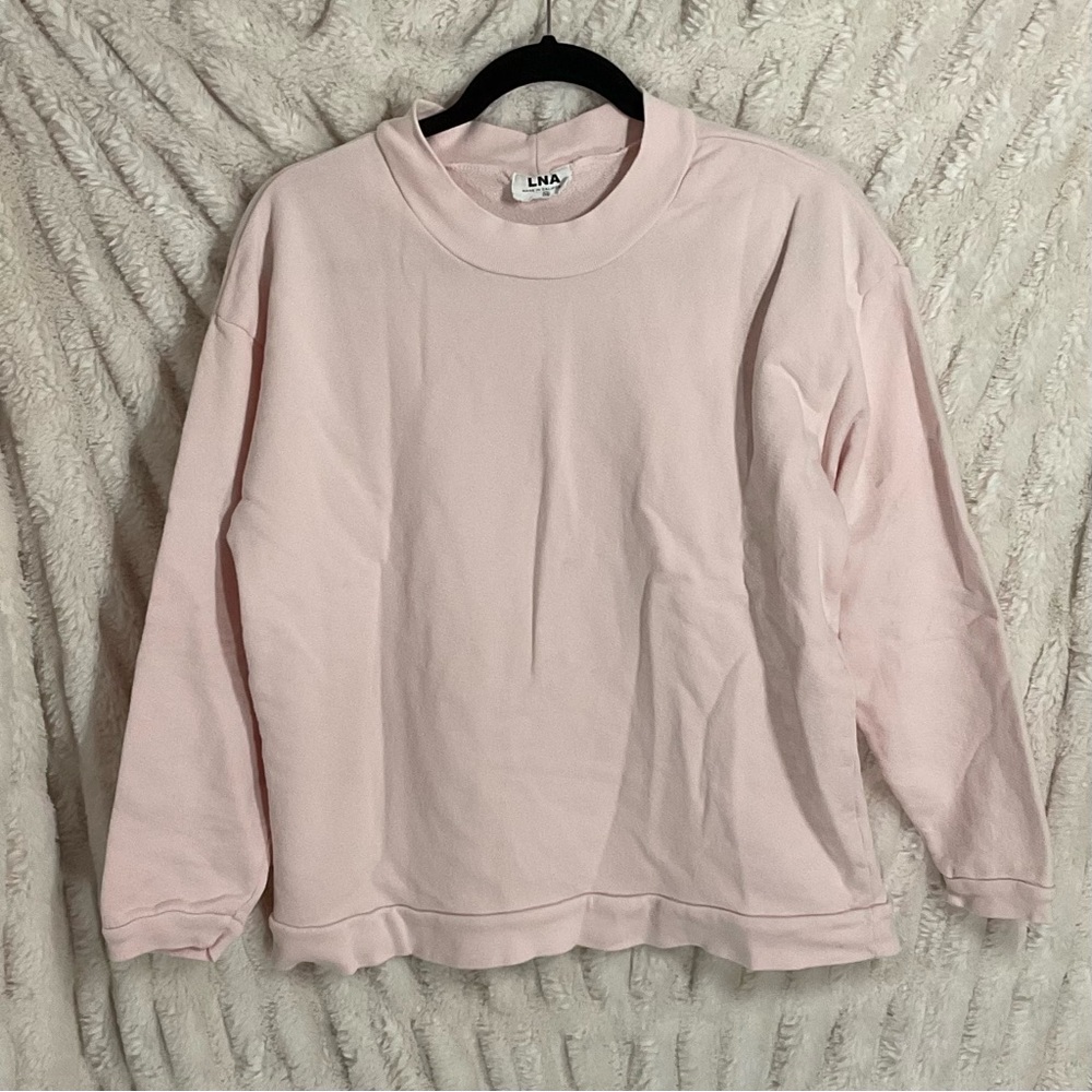 LNA Light Pink Crewneck Sweatshirt
